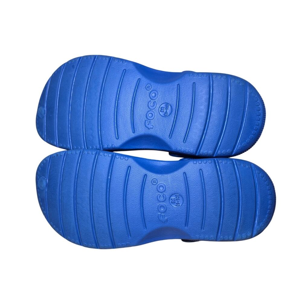 New FOCO NFL Men's Los Angeles Rams 2023 Colorblock Big Logo Clogs Blue Yellow - Picture 6 of 6